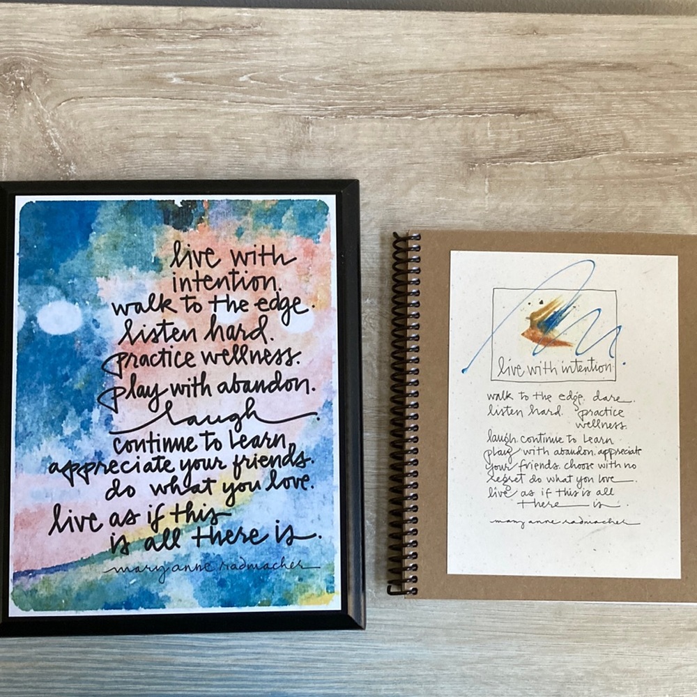 NWOT Inspirational wall plaque and blank diary Maryanne Radmacher